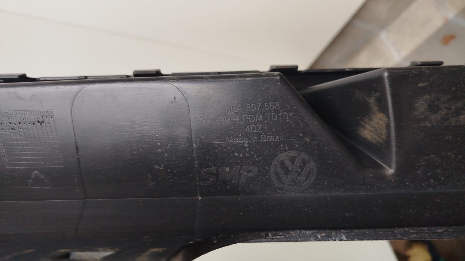 Spoiler Difusor para-choque Traseiro Volkswagen Virtus 2018/ 2019/ 2020/ 2021/ 2022  -  6EA.807.568